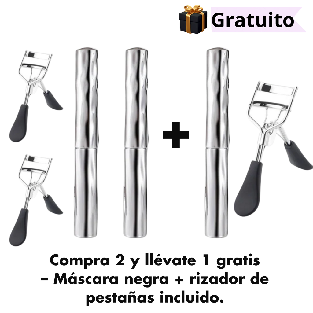 🔥 Máscara de Pestañas 2025 – Impermeable, Alarga y Riza