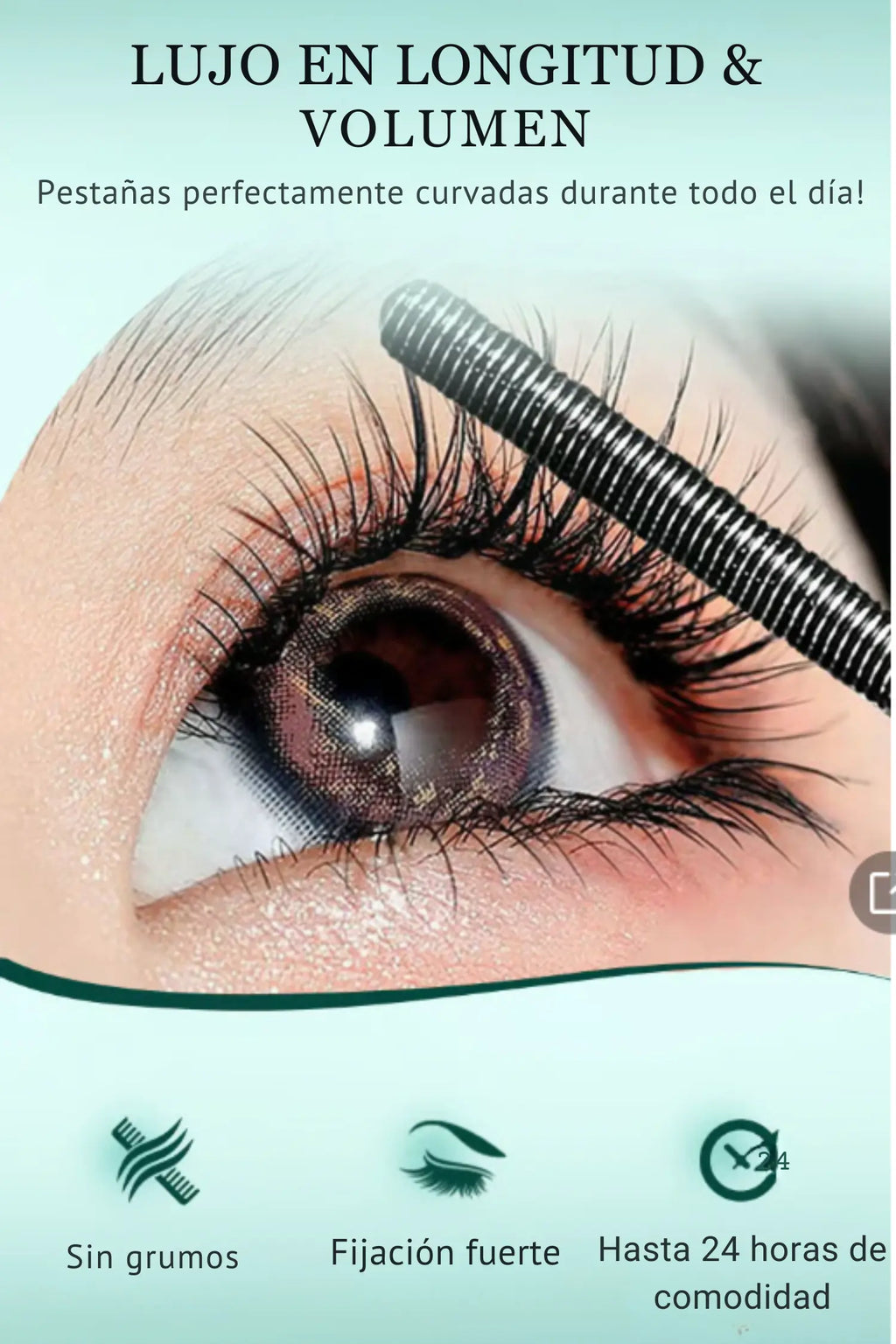🔥 Máscara de Pestañas 2025 – Impermeable, Alarga y Riza